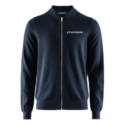 Tröja full-zip marin, herr