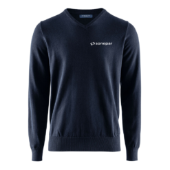 Pullover v-ringad marin, herr