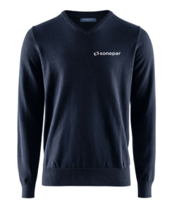Pullover v-ringad marin, herr